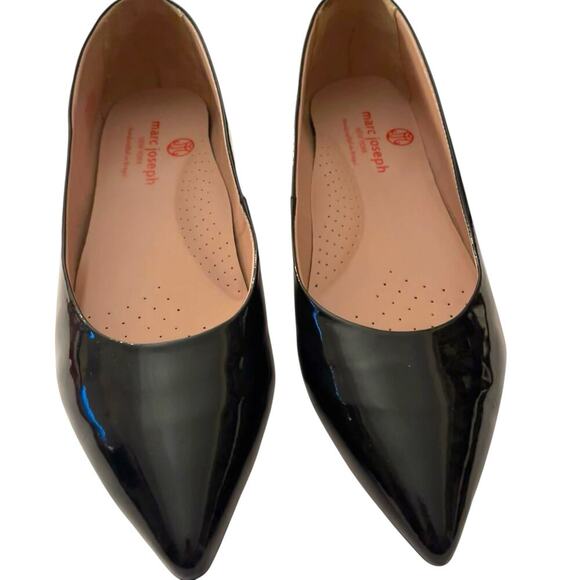 Marc Joseph NYC Bianca CT Black Patent Leather Flats Size 6.5 - Picture 2 of 9